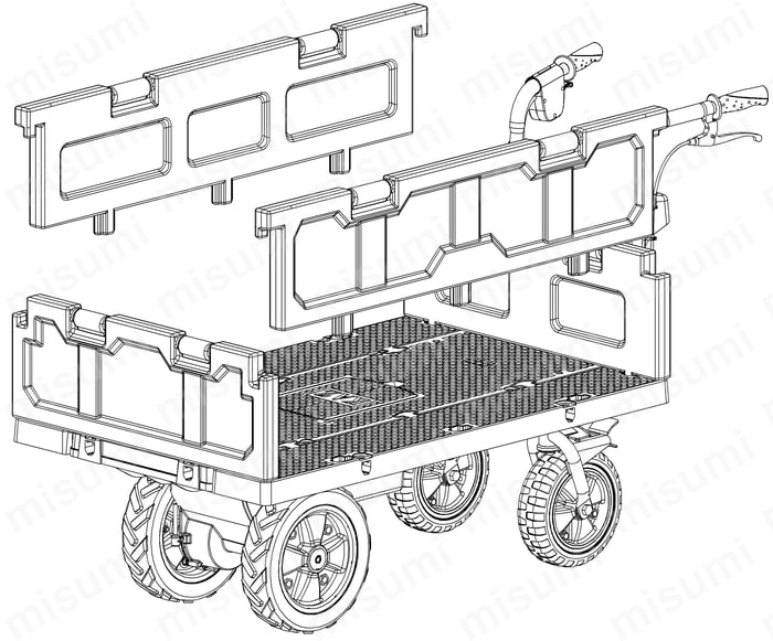 KT-8FRX 電動エコキャリア21 エネトラ4（電動運搬車・台車） 和コーポレーション MISUMI(ミスミ)