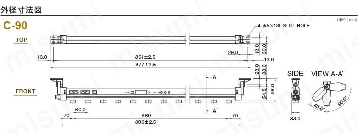 C-60 静電気除去ACパルス・クリーンバー ベッセル MISUMI(ミスミ)