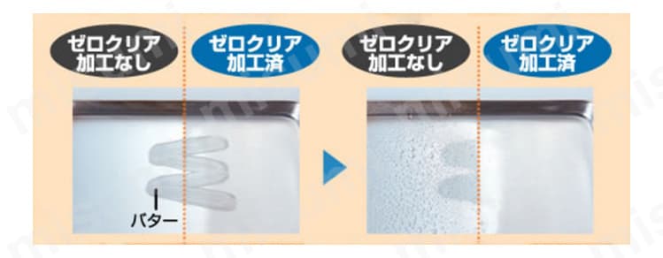 ゼロクリア加工の有無による違い