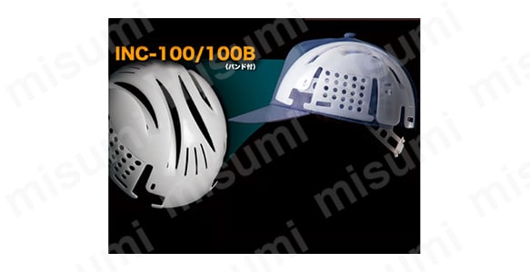 頭部保護用品 インナーキャップ INC-100B ホワイト（バンド付 エコタイプ）:関連画像