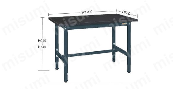 TKSC-1890 | 軽量実験用高さ調整作業台 内容量:1台 間口 (mm):1800