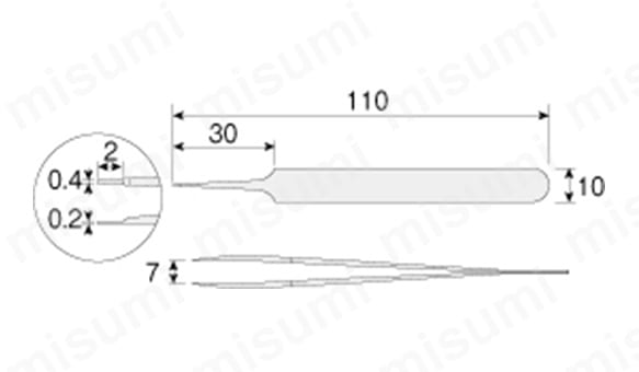 P-873 | ステンレス特殊形状ピンセット P-873 | ホーザン | ミスミ 