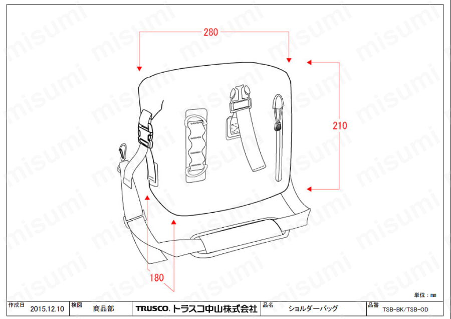 防水ターポリンバッグ ショルダーバッグ | トラスコ中山 | MISUMI(ミスミ)