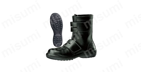 1830000007 | 長編上安全靴 ラバーテック RT735（ブラック） | ミドリ