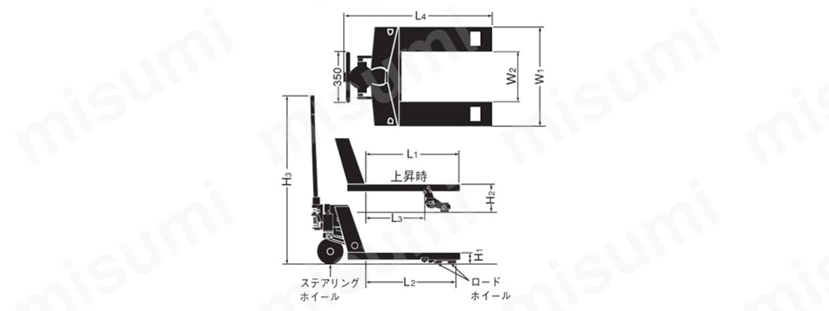 CPW-15L-107 キャッチパレットトラック 横移動兼用型 をくだ屋技研 MISUMI(ミスミ)
