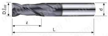 超硬2枚刃エンドミル 35° E122X | 7 LEADERS | MISUMI(ミスミ)
