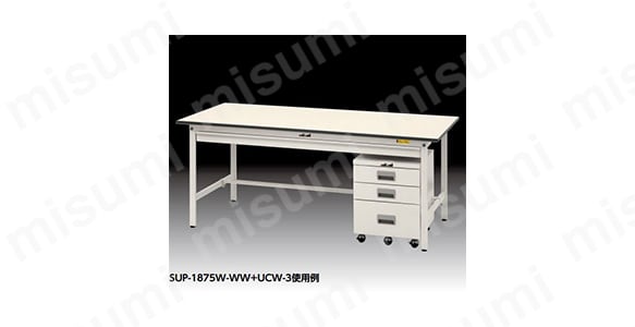 SUP-1860T-WW | ワークテーブル150シリーズ（固定式 H740mm 半面棚板