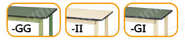 ヤマテック ワークテーブル300シリーズ固定式中間棚・全面棚板付1500
