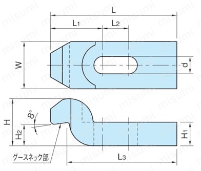 グースネックストラップ BJ151 外形図2