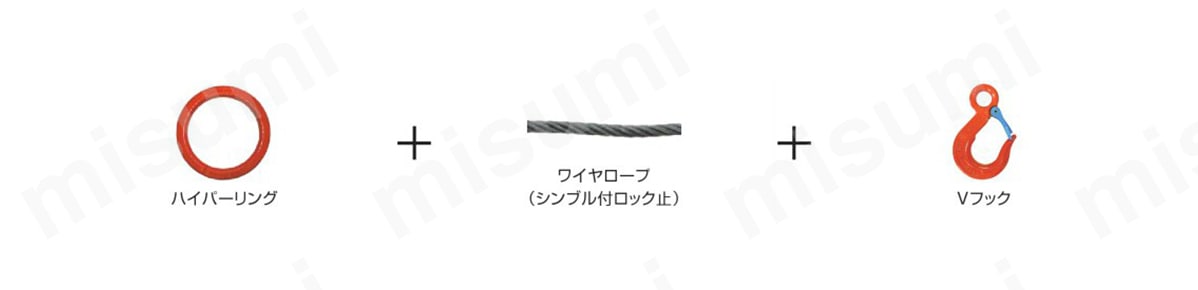 スリングセット（ワイヤタイプ） 2本吊 大洋製器工業 MISUMI(ミスミ)