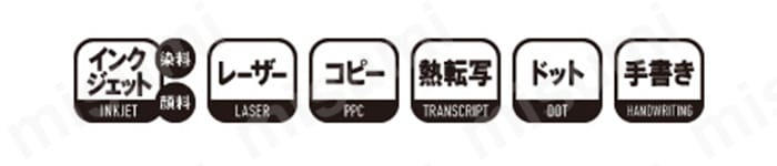 顔料インクでは、表面素材の特性上、インクが乾きにくいため、印刷面にはできるだけ触れないようにしてください。