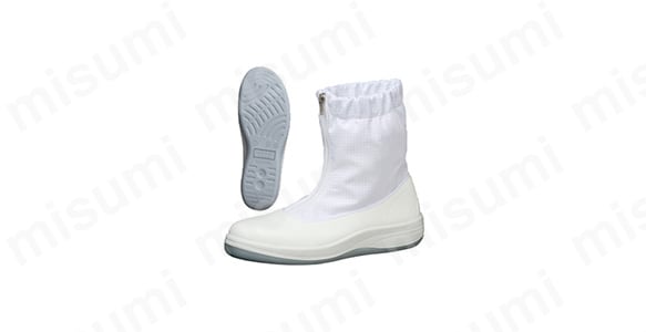 1703057111 | 静電安全靴 SCR1200ハーフ フード ホワイト | ミドリ安全