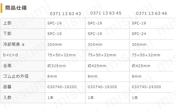 □SIBATA SPC冷却器グラハム 19-24 500mm 03074024500(1124598)[送料