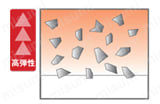 研磨用ゴム砥石 軸径2.34mm 弾性比較1