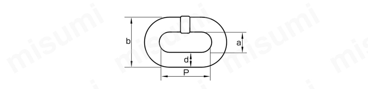 強力チェーン Vの寸法図