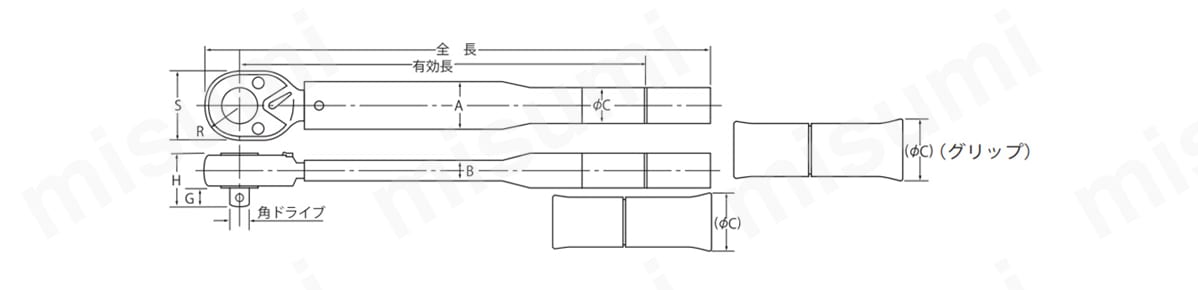 カノン ラチェット式単能形トルクレンチ N-QSPK形 | 中村製作所