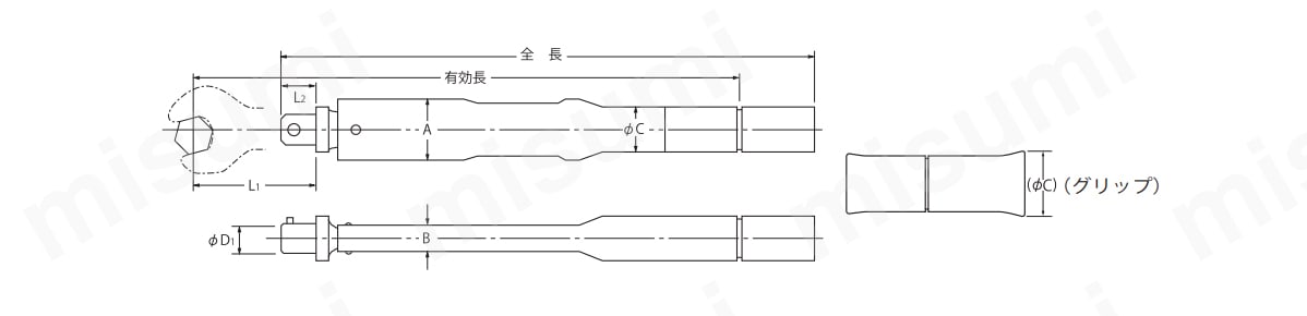カノン ヘッド交換式単能形トルクレンチN-SPCK形 | 中村製作所