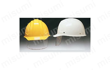 FRP樹脂製ヘルメットSYF-S型（シールド面付・雨垂れ防止溝付・衝撃吸収ライナー付）:関連画像