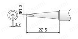 小型温調式はんだこて用交換コテ先（T18シリーズ）  が系図3