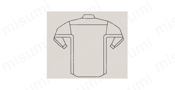 ベルデクセルコットン綿100%シャツ上の外形図