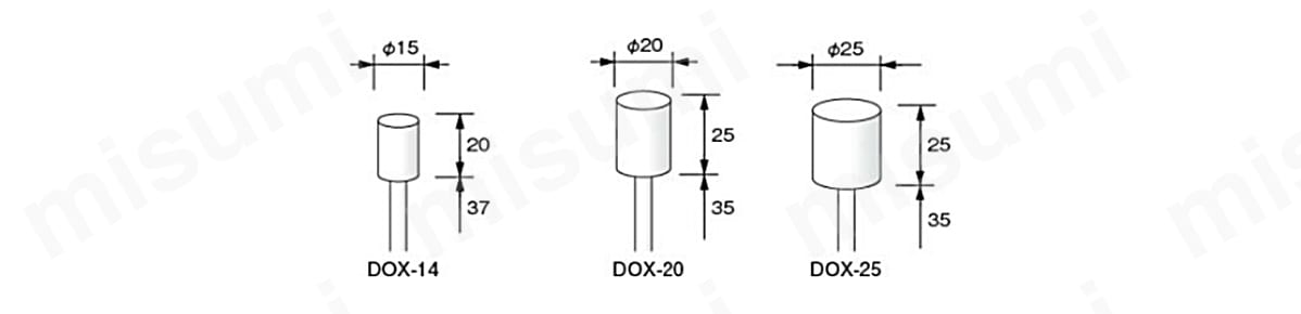 研磨用ゴム砥石 DOX 円筒タイプ | 柳瀬 | MISUMI(ミスミ)