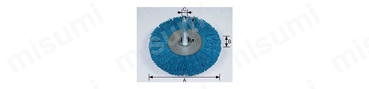 BGF-658 | ユニロングリット 軸付ホイールブラシ | 柳瀬 | MISUMI(ミスミ)