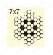 7×7 ワイヤーロープ（ステンレス/クリップ付） 構成図