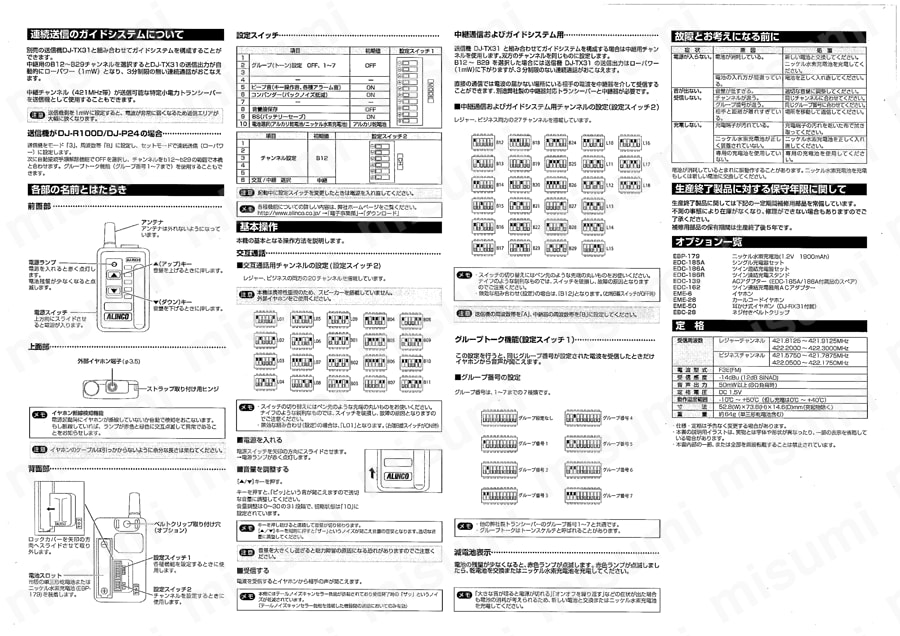 トランシーバー用受信機 取扱説明書2