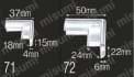 15・20mm クッションコーナーガード（透明/2個）【1～2個入り】  外形図