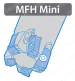 MFH型 高送りカッタ MFH mini エンドミル 多刃仕様の例