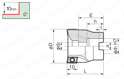 WAVY MILL NWEX2000F　ホルダ 外形図