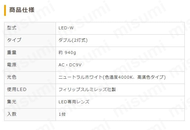 0208-75-23-52 | 東京硝子 LEDスポット照明 顕微鏡用 0208-75-23