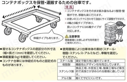 ルート コンテナ台車 ルートボーイ202W型410～510×530～630 | ルート