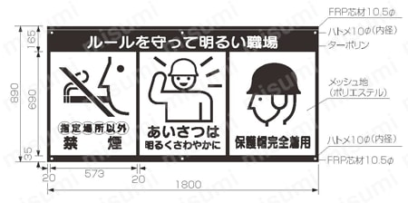 343-30 | 風抜けメッシュ標識ピクト3連 | ユニット | ミスミ