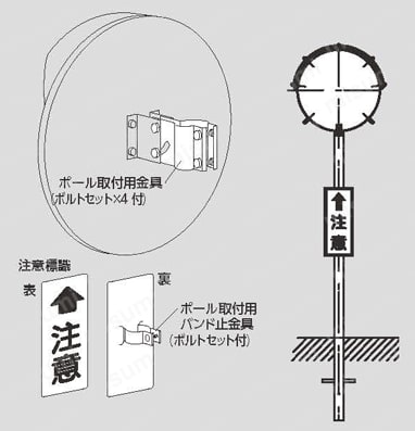 カーブミラー アクリル製 仕様1