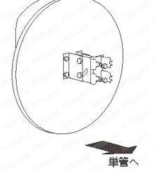 カーブミラー用取付金具 使用例08
