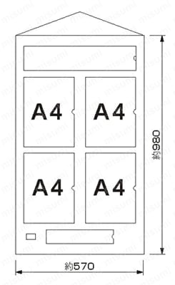 フリー掲示板  外形図01