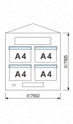 フリー掲示板  外形図02
