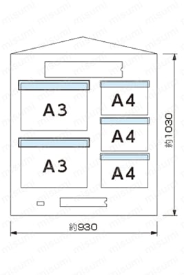 フリー掲示板  外形図03