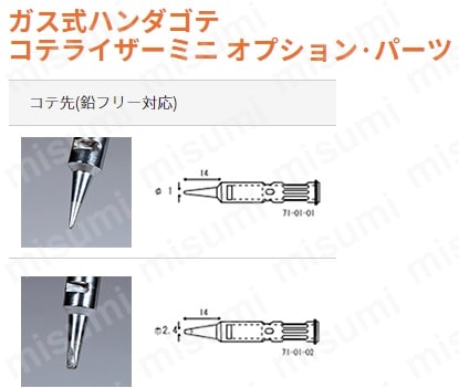 71-01-01 | ガス式コードレスはんだこて“コテライザーミニ71 ...