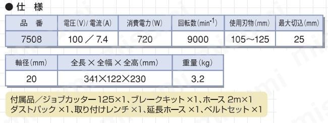 呉英 集塵カッター ジョブカット125 TYPE2 | 呉英製作所 | MISUMI(ミスミ)