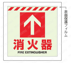 ユニット 床貼ステッカー消火器 ↑  製品特長・仕様