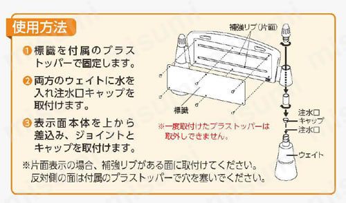 フィールドアーチ 駐車ご遠慮下さい 両面表示 865-242 安全用品・工事