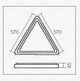 ユニット #サインピラミッド用ゴムウエイト ゴム 一辺570三角×45H