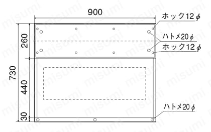 メッシュ標識 ポリエステル  外形図