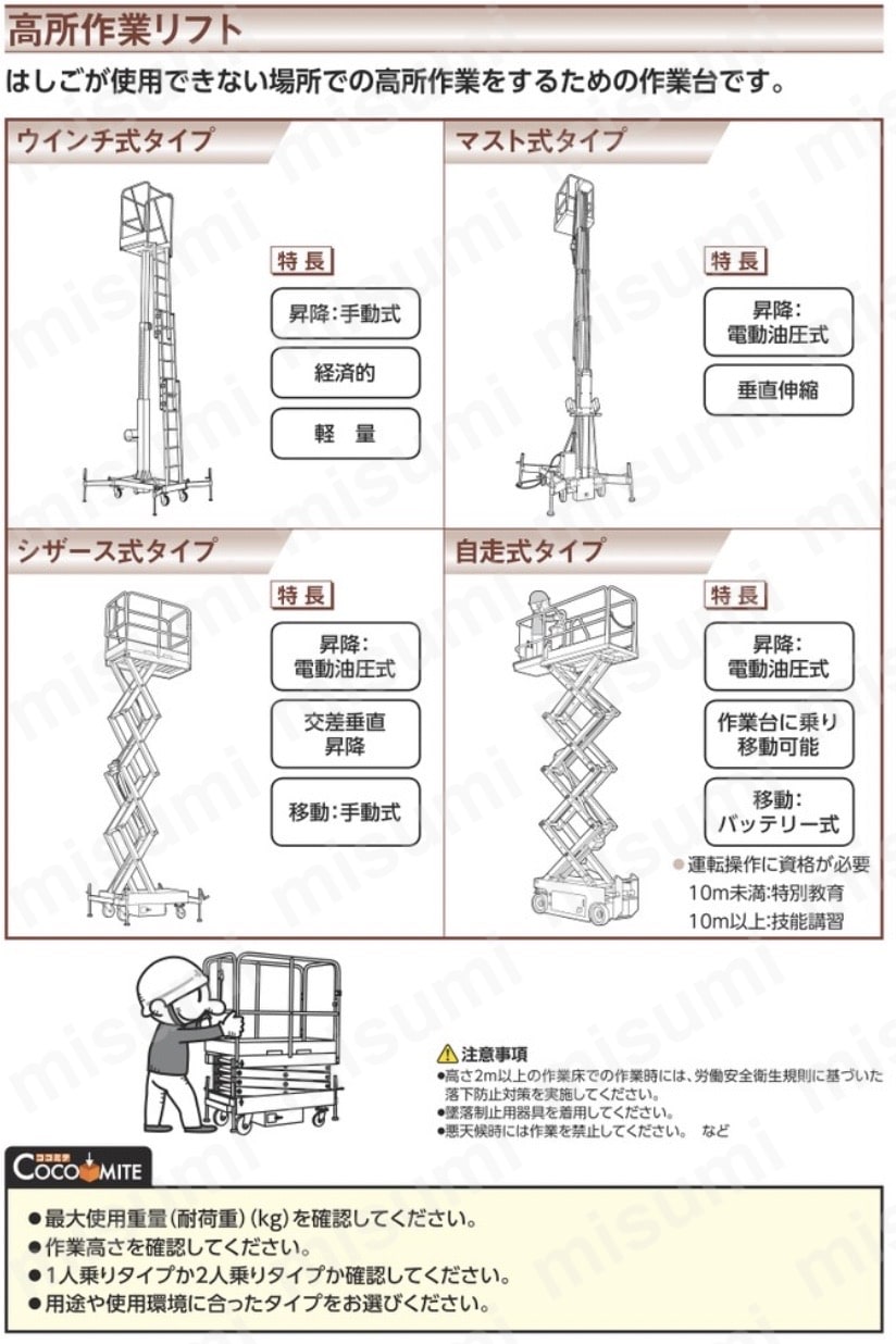 ピカ 移動式足場ATA型 2段セット アウトリガー付き | ピカ