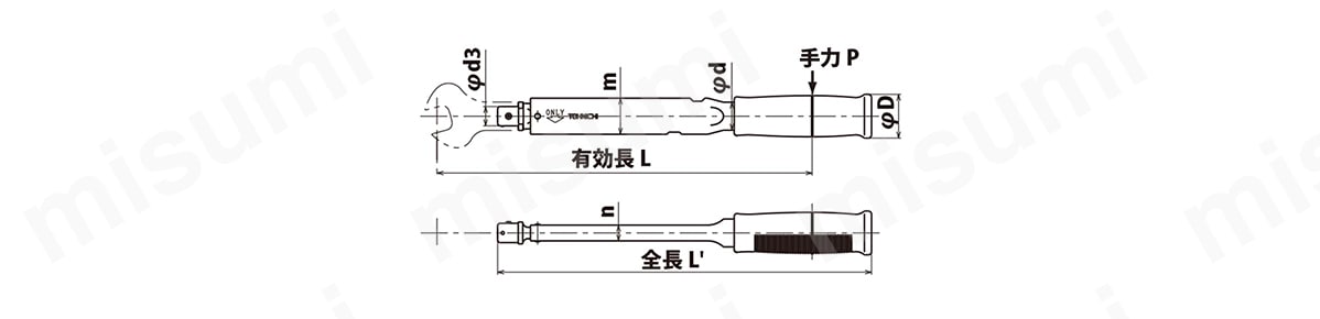 トーニチ ヘッド交換式単能形トルクレンチ CSP140N3X15D | 東日製作所