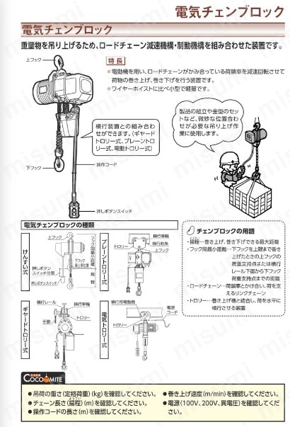 ECG40025 | 鎖動横行式電気チェーンブロック デンキチェンブロック ECG40025 | 鎖動横行式電気チェーンブロック デンキチェンブロック