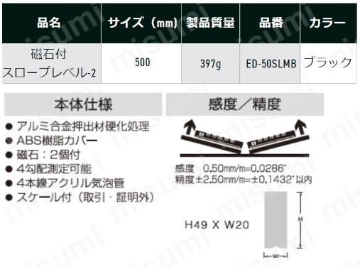 スロープレベル-2｜配管用水平器水平器・水準器・レベルのエビス