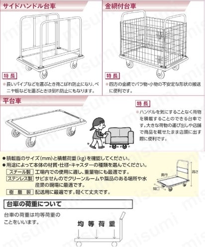 TOKIO 椅子・テーブル用台車 | 藤沢工業 | MISUMI(ミスミ)